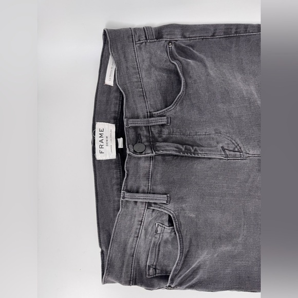 FRAME Le Skinny De Jeanne Distressed Gray Jeans - Picture 5 of 9